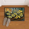 Oysters on the Grill Doormat Front Door Mat Indoor Outdoor Rugs for Entryway, Non Slip Washable Low Pile, 24H X 36W