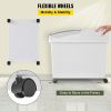 Rice Storage Container, 10.5Gallon/40L x3 Capacity Large Dog Food Dispenser Bin, Kitchen Ingredient Grain Cereal Flour Bin, Pet food Containers with W