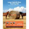 Round Bale Hay Net, 4.92 x 4.92 x 4.92 ft, 1.65 inch Holes, PE Material, Knotless Design, with Self-Locking Zip Ties, Needle Shuttle, and Repair Twine