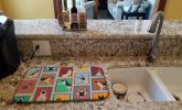 Lots of Black and Silver German Shepherd Dish Drying Mat Absorbent Dish Drying Mat Pad for Kitchen Counter Dish Drainer Mat for Countertop, 14 x 21",