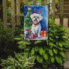 Maltese Christmas Reindeer Garden Flag Mailbox Flag Decorative Yard Flag Banner Outside Patio Artwork Yard Flower Beds, Garden Size, Multicolor