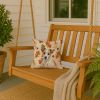 White with Tan Markings Russell Terrier Heirloom Fall Throw Pillow Decorative Indoor Outdoor Accent Cushion for Couch, Bed or Patio, 14Hx14W