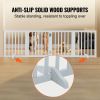 Freestanding Pet Barrier, 24" Height x 80.3" Width, 4-Panel Folding Dog Gate for Various Openings, Expandable and Quiet Foot-Supported Indoor Dog Fenc