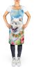Samoyed Luau Apron Cooking Kitchen Server Baking Crafts Gardening for Adult Women Men, Unisex, Large, Multicolor