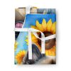 Keeshond in Sunflowers Apron Cooking Kitchen Server Baking Crafts Gardening for Adult Women Men, Unisex, Large, Multicolor
