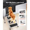 Stainless Steel Dog Washing Station, 50 inch Pet Grooming Tub w/ Stairs, PE Water Filter Board, Faucet & Showerhead & Soap Holder Dog Bathtub for Larg