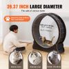 Wooden Cat Exercise Wheel, 43.3" Large Cat Treadmill Wheel for Indoor Cats, Cat Running Wheel with Detachable Carpet & Cat Teaser for Running/Walking/