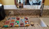 Lots of Tricolor Sheltie Dish Drying Mat Absorbent Dish Drying Mat Pad for Kitchen Counter Dish Drainer Mat for Countertop, 14 x 21", Multicolor