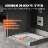 Shower Curb Kit, 72"x72" Shower Pan Kit with 6.3" Central Drain, Lightweight EPS Shower Installation Kits with 2 Waterproof Cloths, Shower Pan Slope S