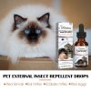 Yegbong Pet Extracorporeal Insect Repellent Drops, Cats And Dogs Clean To Ticks And Fleas Drops