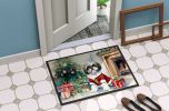 NEW Shih Tzu Cozy Christmas Doormat Front Door Mat Indoor Outdoor Rugs for Entryway, Non Slip Washable Low Pile, 18H X 27W