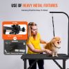 Pet Grooming Table Arm with Clamp, 32''x18'' Dog Grooming Station, Foldable Pets Grooming Stand for Medium and Small Dogs, Free No Sit Haunch Holder w