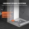 Shower Curb Kit, 36"x36" Shower Pan Kit with 6.3" Central Drain, Lightweight EPS Shower Installation Kits with 2 Waterproof Cloths, Shower Pan Slope S