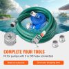 Suction Hose Kit for Water Pump, with 2 in x 65 ft Blue Backwash Hose, 20 ft Green Suction Hose, and Steel Round Hole Strainer, Camlocks, Clamps, Cam
