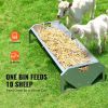 Livestock Feeding Trough, 22 Gallon Capacity, 45" Hay Feeder, Heavy Duty Steel Livestock Trough, Galvanized Steel Sheep Feeder Trough Feeding up to 10