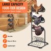 Freestanding Saddle Stand, 30 x 30 x 68.5 in, 3 Tiers Saddle Rack, Heavy Duty Saddle Blanket Holder with Removable & Rotating Tiers, English & Western