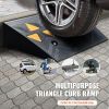 Rubber Curb Ramp 2 Pack, 4.3" Rise Height Heavy-Duty 33069 lbs/15 T Capacity Threshold Ramps, Driveway Ramps with Stable Grid Structure for Cars, Whee
