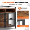 Furniture Style Dog Crate with Storage, 41 inch Dog Crate Furniture Large Breed with Double Doors, Wooden Dog Cage for Large/Medium Dog Indoor, Hold u