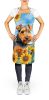 Welsh Terrier in Sunflowers Apron Cooking Kitchen Server Baking Crafts Gardening for Adult Women Men, Unisex, Large, Multicolor