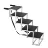 Dog Stair for Cars, Wide 5-step Dog Car Steps, Folding Dog Car Ramp with Nonslip Surface, Portable Pet Steps Lightweight Aluminum for Car, SUV and Tru