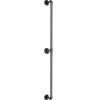 Pipe Stair Handrail, 4FT Staircase Handrail, 440LBS Load Capacity Carbon Steel Pipe Handrail, Industrial Pipe Handrail with Wall Mount Support, Round
