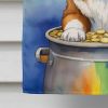 Saint Bernard St Patrick's Day House Flag Large Porch Sleeve Pole Decorative Outside Yard Banner Artwork Wall Hanging, Polyester, House Size, Multicol