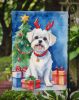 Maltese Christmas Reindeer Garden Flag Mailbox Flag Decorative Yard Flag Banner Outside Patio Artwork Yard Flower Beds, Garden Size, Multicolor