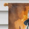 Siberian Husky Thanksgiving House Flag Large Porch Sleeve Pole Decorative Outside Yard Banner Artwork Wall Hanging, Polyester, House Size, Multicolor