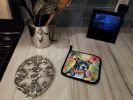 NEW Staffordshire Bull Terrier Luau Pair of Pot Holders Kitchen Heat Resistant Pot Holders Sets Oven Hot Pads for Cooking Baking BBQ, 7 1/2 x 7 1/2