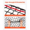 Round Bale Hay Net, 4.92 x 4.92 x 4.92 ft, 1.65 inch Holes, PE Material, Knotless Design, with Self-Locking Zip Ties, Needle Shuttle, and Repair Twine