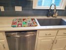 Lots of Black and Silver German Shepherd Dish Drying Mat Absorbent Dish Drying Mat Pad for Kitchen Counter Dish Drainer Mat for Countertop, 14 x 21",