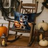 Sheltie Puppy Halloween Throw Pillow Machine Washable, Indoor Outdoor Decorative Pillow for Couch, Bed or Patio, 18Hx18W