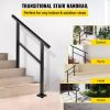 Outdoor Handrail 165LBS Load Handrail Outdoor Stairs Aluminum Stair Handrail 36 x 35" Outdoor Stair Railing Transitional Range from 0 to 30Â° Staircas