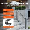 Handrails for Outdoor Steps, Fit 3-5 Steps Outdoor Stair Railing, Wrought Iron Handrail, Flexible Front Porch Hand Rail, Black Transitional Hand raili