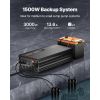Sump Pump Battery Backup System, 1500W, Auto Switches to Battery Inverter for Continuous Sump Pump Operation, Pure Sine Wave, LCD Display, for Basemen