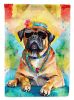Cane Corso Hippie Dawg House Flag Large Porch Sleeve Pole Decorative Outside Yard Banner Artwork Wall Hanging, Polyester, House Size, Multicolor