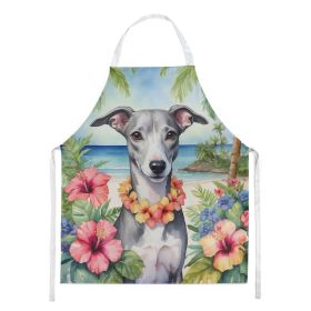 Whippet Luau Apron Cooking Kitchen Server Baking Crafts Gardening for Adult Women Men, Unisex, Large, Multicolor (Default: Default)