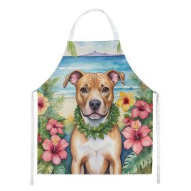 NEW Pit Bull Terrier Luau Apron Cooking Kitchen Server Baking Crafts Gardening for Adult Women Men, Unisex, Large, Multicolor (Default: Default)