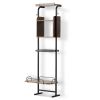 Pet Feeding Station with Storage, Elevated Dog Bowls, Raised Dog Bowl Stand, Dog Food Storage and Feeder Station with Storage Shelves, Pet Toy Storage