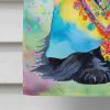 Scottish Terrier Hippie Dawg House Flag Large Porch Sleeve Pole Decorative Outside Yard Banner Artwork Wall Hanging, Polyester, House Size, Multicolor