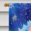 Bernese Mountain Dog Hippie Dawg House Flag Large Porch Sleeve Pole Decorative Outside Yard Banner Artwork Wall Hanging, Polyester, House Size, Multic