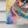 Mastiff Hippie Dawg House Flag Large Porch Sleeve Pole Decorative Outside Yard Banner Artwork Wall Hanging, Polyester, House Size, Multicolor