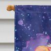 Hippie Dawg House Flag Large Porch Sleeve Pole Decorative Outside Yard Banner Artwork Wall Hanging, Polyester, House Size, Multicolor