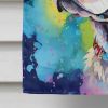 Hippie Dawg House Flag Large Porch Sleeve Pole Decorative Outside Yard Banner Artwork Wall Hanging, Polyester, House Size, Multicolor