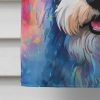 Old English Sheepdog Hippie Dawg House Flag Large Porch Sleeve Pole Decorative Outside Yard Banner Artwork Wall Hanging, Polyester, House Size, Multic