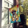 Cane Corso Hippie Dawg House Flag Large Porch Sleeve Pole Decorative Outside Yard Banner Artwork Wall Hanging, Polyester, House Size, Multicolor