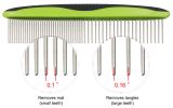 Pet Life Grip Ease' Wide and Narrow Tooth Grooming Pet Comb