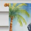 Great Dane Luau House Flag Large Porch Sleeve Pole Decorative Outside Yard Banner Artwork Wall Hanging, Polyester, House Size, Multicolor