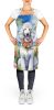 White Poodle Luau Apron Cooking Kitchen Server Baking Crafts Gardening for Adult Women Men, Unisex, Large, Multicolor