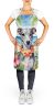 Whippet Luau Apron Cooking Kitchen Server Baking Crafts Gardening for Adult Women Men, Unisex, Large, Multicolor